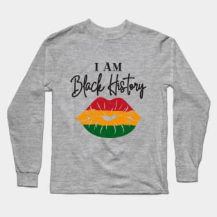 i am black history lips Long Sleeve T-Shirt